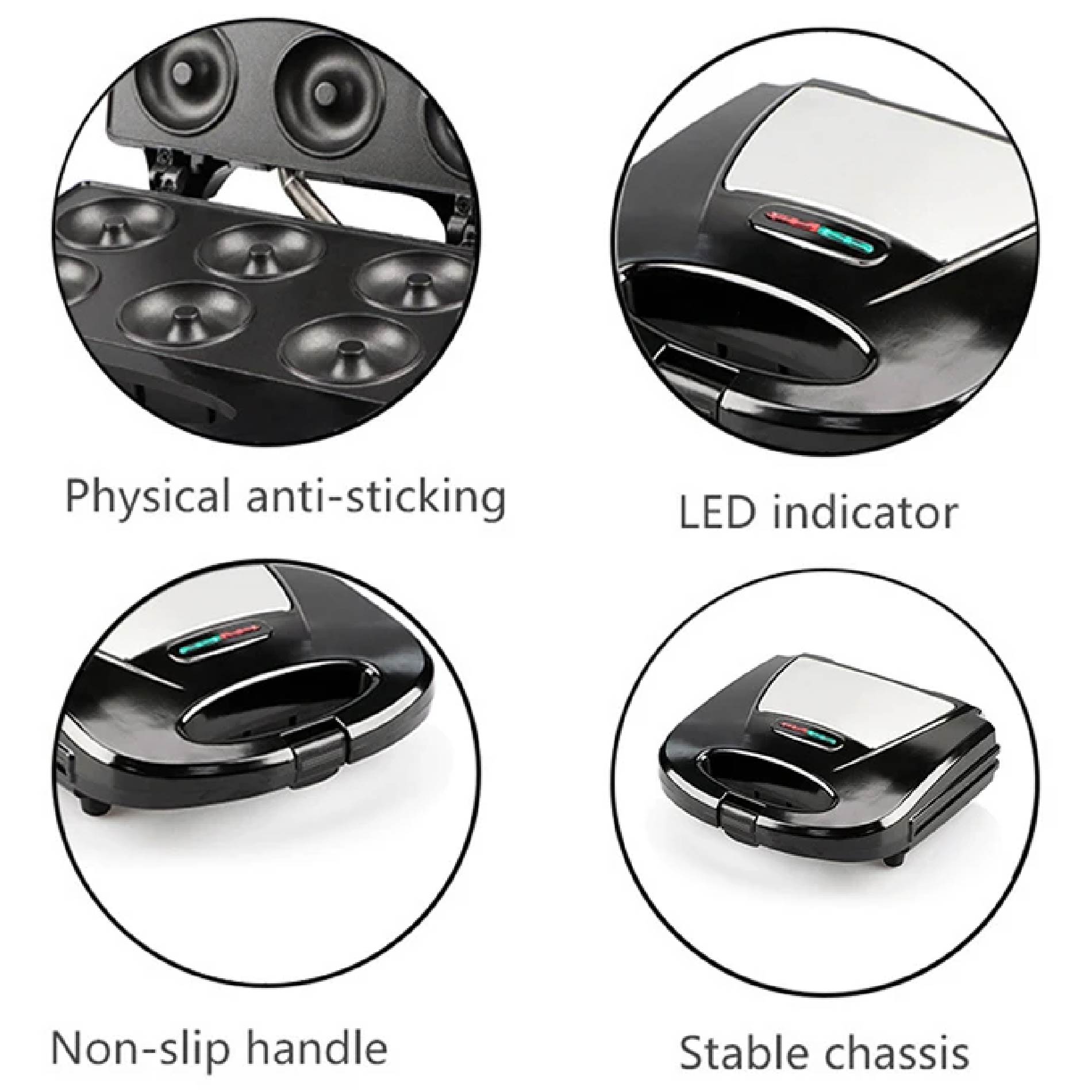 Miniatura 7 de Máquina De Mini Donas X6 Antiadherente